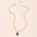 Colar de Esmeralda Banhado a Ouro 18K