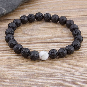 Pulseira com Pedras de Lava Deluxe