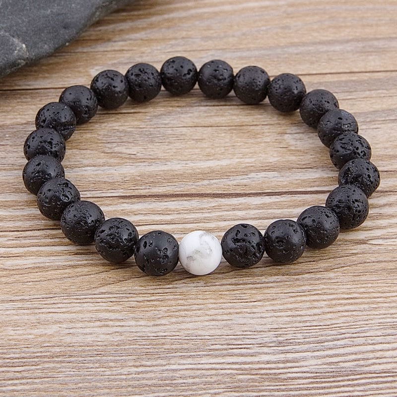 Pulseira com Pedras de Lava Deluxe